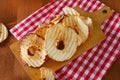 Dried apple chips Royalty Free Stock Photo