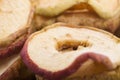 Dried apple slices close up Royalty Free Stock Photo