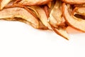 Dried apple slices with copy space Royalty Free Stock Photo