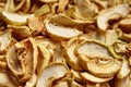 Dried apple slices, dried fruit chips Royalty Free Stock Photo
