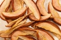 Dried apple slices top view Royalty Free Stock Photo