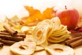 Dried apples and cinnamon