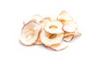 Dried apples on white background Royalty Free Stock Photo