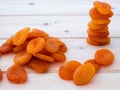 Dried apricot fruits close-up Royalty Free Stock Photo
