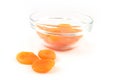 Dried apricot fruits isolated Royalty Free Stock Photo