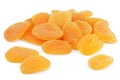Dried apricot fruits on white Royalty Free Stock Photo