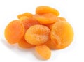 Dried apricots from above Royalty Free Stock Photo