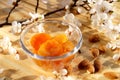 Dried apricots and almonds