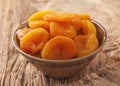 Dried apricots Royalty Free Stock Photo