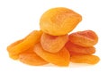 Dried apricots fruits isolated on white background Royalty Free Stock Photo