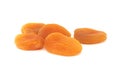 Dried apricots fruits isolated on white background Royalty Free Stock Photo