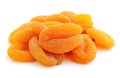 dried apricots isolated on white background