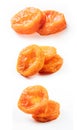 Dried apricots isolated white background Royalty Free Stock Photo