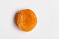 Dried apricots on a white background Royalty Free Stock Photo