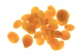 Dried apricots on a white background Royalty Free Stock Photo