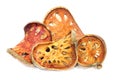 Dried bael fruits Royalty Free Stock Photo
