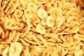 Dried banana slices texture Royalty Free Stock Photo