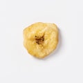 Dried banana on white background