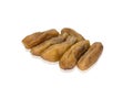 Dried bananas on white background,clipping path Royalty Free Stock Photo