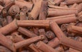 Dried bark strips of scented cinnamon for Christmas decorations or to perfume rooms