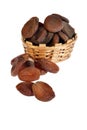 Dried black apricots on box Royalty Free Stock Photo