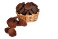 Dried black apricots on box Royalty Free Stock Photo