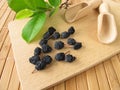 Dried black chokeberries Royalty Free Stock Photo