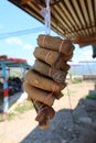 Dried buffalo skins are a local dish in Northeast Thailand, a popular dish.