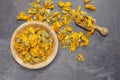 Dried calendula or marigold flowers Royalty Free Stock Photo