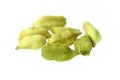 Dried cardamom seeds isolated on white background Royalty Free Stock Photo