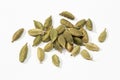 dried cardamom seeds isolated on white background Royalty Free Stock Photo