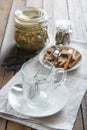 Dried chamomile flowers for brewing a camolile tea Royalty Free Stock Photo