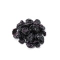 Dried cherries. White background. Isolated. Close-up. View from above Royalty Free Stock Photo