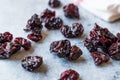 Dried Cherry Pieces Ready to Eat. Royalty Free Stock Photo