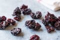 Dried Cherry Pieces Ready to Eat. Royalty Free Stock Photo