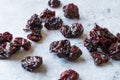 Dried Cherry Pieces Ready to Eat. Royalty Free Stock Photo