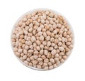 Dried Chick Pea Also Know as Kabuli Chana on White Background