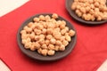 Dried chick peas in a bowl Royalty Free Stock Photo
