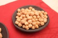 Dried chick peas in a bowl Royalty Free Stock Photo