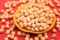 Dried chick peas in a bowl Royalty Free Stock Photo