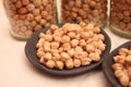 Dried chick peas in a bowl Royalty Free Stock Photo