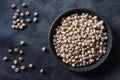 Dried chickpeas top view Royalty Free Stock Photo