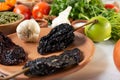 dried chile pasilla ancho, poblano, chili pepper Royalty Free Stock Photo