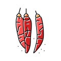 dried chili pepper color icon vector illustration