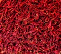 Lots of Dried chilies. Red hot chilly peppers