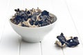 Dried chinese black fungus. Jelly ear