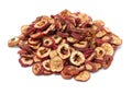 Dried chinese hawthorn fruits, traditional chinese herbal medicine, Royalty Free Stock Photo