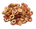 Dried chinese hawthorn fruits, traditional chinese herbal medicine, Royalty Free Stock Photo