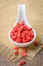 Dried Chinese wolfberries or goji berries Royalty Free Stock Photo