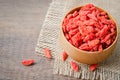 Dried Chinese wolfberries or goji berries Royalty Free Stock Photo